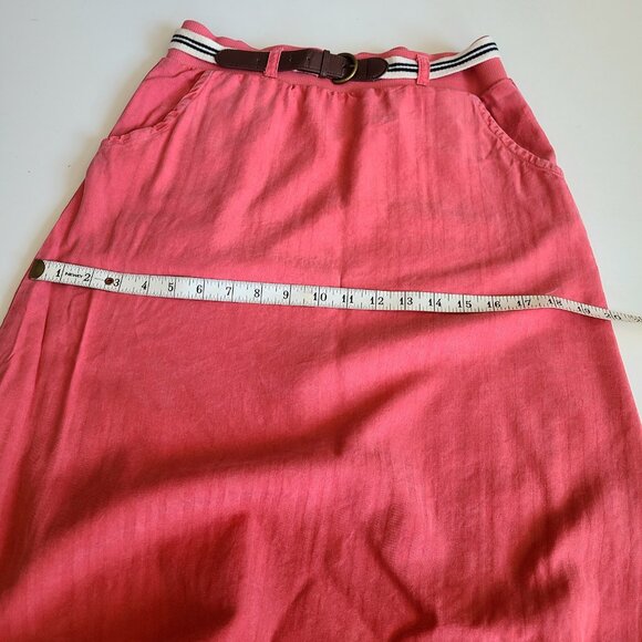 Splendid soft red maxi skirt with belt. Fits bigger. - Picture 5 of 9